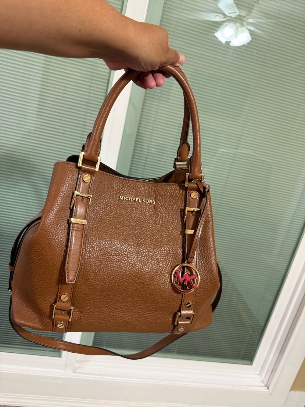 Michael Kors Brown Leather Satchel Handbag